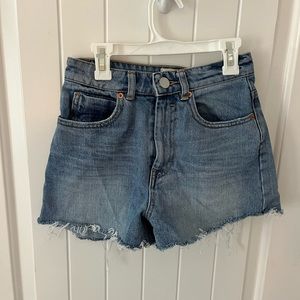 ASOS high-waisted jean shorts